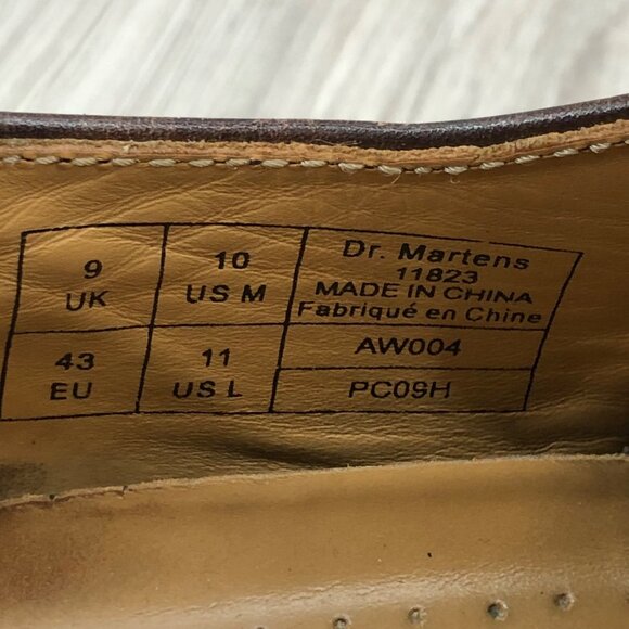 Dr Martens Shoes Mens 10 Brown Leather Lace Up Chunky Derby Oxfords main image 8